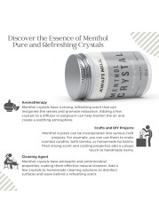 AWAFI MILL Menthol Crystal - Pure and Refreshing Crystals for Aromatherapy (Bottle of 50 gram / 1.7 Oz)