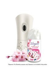 Elegant Automatic Spray REFILL &ndash; Japanese Cherry Blossom &ndash; 250ML &ndash; Pack of 6, 6-Pack (250ML x 6 Pcs) &ndash; Air Freshener REFILL for Home And Bathroom, Made With ESSENTIAL OILS