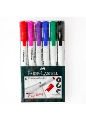 Faber-Castell Basic Slim Whiteboard Markers Multicolour 6 PCS