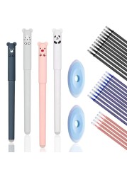HAOSJINY Erasable Gel Pens 05mm Cute Erasable Pens Erasable Pens MulticolorBlackBlueRed Include 4 Pens 25 Refills 2 Eraser 31 Piece Set