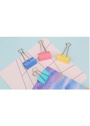 Aiwanto 2 box Binder Clips with Storage Paper Clips 25mm Binder Clips Office School Stationary Clips Paper Pins(96pcs)