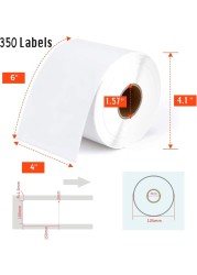 [2 Rolls, 700 Labels] 4&quot;x6&quot; Direct Thermal Shipping Label Compatible with Zebra Printers, Blank Shipping Labels for Amazon FBA,UPS, USPS, Fedex, DHL, Endicia, eBay (2 Roll - 700 Labels)