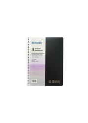 Maxi Spiral 3 Subject Notebook 120 Sheets Multicolour