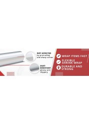 Markq [3 Rolls] Clear Stretch Film Wrap - 500mm x 250m Heavy Duty Plastic Shrink Wrap for Pallet Wrap, Packing, Moving and Packaging - Cling Wrap