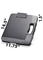 Officemate Portable Clipboard Storage plastic Case for A4 sizes Charcoal 833011134w x 112d x 1412h
