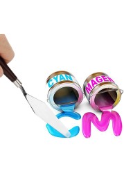 Generic Generic 5Pcs Stainless Steel Paint Scraper, Wooden Handle Palette Painting Knife Set, Watercolor Oil Acrylic Paint Spatula, Metal Art Tools, Oil Painting Accessories