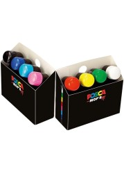 POSCA - Uni Mitsubishi Pencil - MOP&#39;R Marker - Round Tip XXL 3-19 mm - Ergonomic Shape, Semi-Rigid Body - Water-Based Paint Marker - All Holder - Light Blue