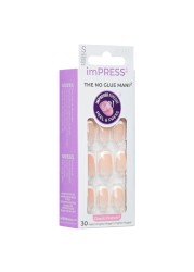 Kiss Impress Classic The No Glue Mani French False Nails IFC01C, Small