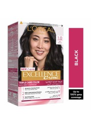 L&#39;Oreal Paris Excellence Creme Triple Care Permanent Hair Colour 1.0 Black