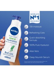 NIVEA Body Lotion Hydration Aloe Vera Normal to Dry Skin 400ml