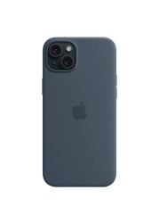 Apple Silicone Case Cover With MagSafe For iPhone 15 Plus Storm Blue