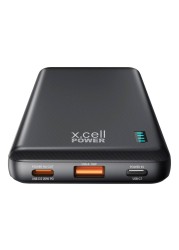إكس.سيل بنك الطاقة بمنفذ USB لتوصيل الطاقة -أسود 10200 مللي أمبير