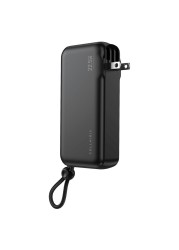 Cellairis Trek Power Bank With Built-in Charging Cable And Adapter Black 10000mAh