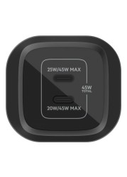 بلكين بوست بلكين محول حائط شحن سريع USB-C PD - أسود 45 واط