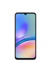 سامسونغ A05S هاتف ثنائي الشريحة، RAM سعة 6 غيغابايت، 128 غيغابايت، يدعم 4G LTE - فضي