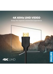 فيليبس كابل HDMI مع إيثرنت SWV5510 بطول 1.5 متر أسود
