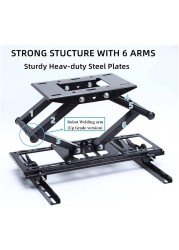 Full Motion TV Wall Mount Fits Most 40-80 inch TVs, Swivel and Tilt TV Bracket with Double Hinged Arms, TV Mount