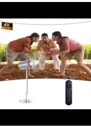 Radiotronics Android Smart WIFI Mini Projector with Electric Focus 720P Wall Projection for Home Office Small Theater 4K bedroom LED Lamp