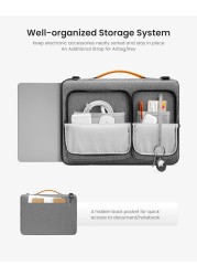 Tomtoc 360 Protective Laptop Shoulder Bag For 13-Inch Macbook Air M2/A2681 M1/A2337 2022-2018, Macbook Pro M2/A2686 M1/A2338 2022-2016, 13-Inch Surface Pro 9/8/X/7+/7/6, Water-Resistant Case