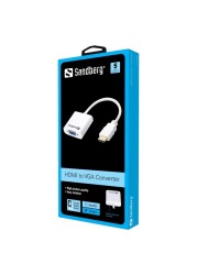 ساندبرغ محول HDMI إلى VGA - أبيض