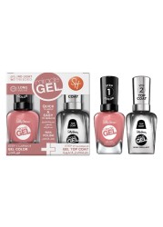 Sally Hansen Miracle Gel Nail Colour Mauve - olous and Miracle Gel Top Coat 14.7ml+14.7ml
