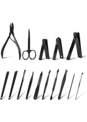 Nail Clipper Set 15 In 1 Nail File Swing Out Nail Cleaner File Popular Gifts For Men & Women Best Nail Care For Manicure Pedicure Home & Travel Manicure Set Red, Black, 11 X 7 X 2 Cm
