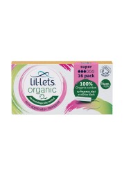 Lil-Lets Organic Non-Applicator Super White 16 Tampons
