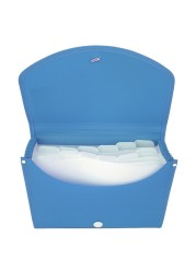 Maxi Expanding File with String A4 Size 13 Tab Teal Blue