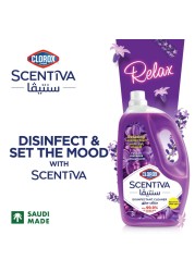 Clorox Scentiva Disinfectant Floor Cleaner, Tuscan Lavender, 3L