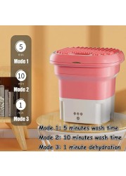 Fitto Portable Washing Machine, 5L Capacity, Compact & Lightweight, Ideal for Small Loads, Travel, Apartments, Dorms, & RV Use – Energy-Efficient and Convenient for On-the-Go Cleaning