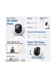 Tapo Indoor Wi-Fi 360 Degrees Security Camera TC72 White 4MP
