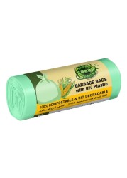 Earth Green Choice Garbage Bags With 0% Plastic Roll 56x60cm 30 Garbage Bags