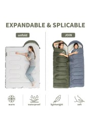 كيس نوم خفيف الوزن من القطن من Naturehike Y150 - كيس نوم مريح للتخييم في الهواء الطلق والمشي لمسافات طويلة والترفيه المنزلي محمول وجيد التهوية وخفيف الوزن