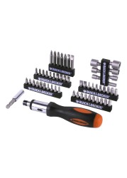 Black+Decker Magnetic Screwdriver With Ratchet Multicolour Set of 56 A7104
