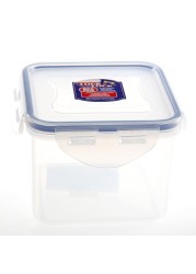 Lock &amp; Lock Classic Plastic Square Food Container Clear/Blue 680ml