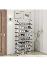 8-Layer Simple Metal Shoe Rack &ndash; 5 Pipes Per Layer, Shoe Storage Organizer for Entryway, Living Room, Hallway &ndash; Durable &amp; Space-Saving Design