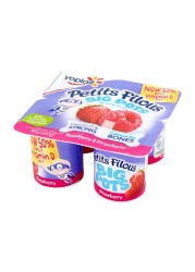 Yoplait Raspberry And Strawberry Petit Filous 100gx4