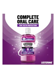 Listerine Total Care Teeth Protect 6 Benefit Fluoride Milder Taste Mouthwash 250ml