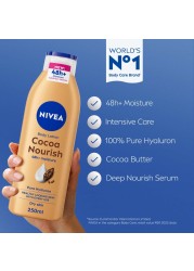 NIVEA Body Lotion, Dry Skin, Cocoa Butter, 48H Deep Moisture, 250ml