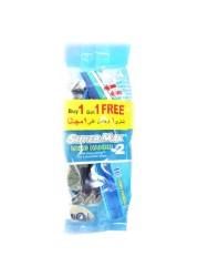 Super Max Twin Blade Short Handle Disposable Blue 20 Razors
