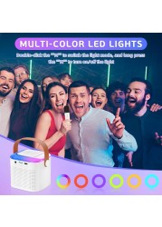 Portable Bluetooth PA Speaker System with 2 Wireless Microphones, 20W Singing Machine for Adults and Kids, Karaoke Speaker with Echo Effects