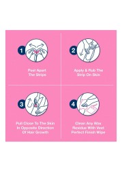 Veet Easy-Grip Wax Strips For Dry Skin White 20 PCS