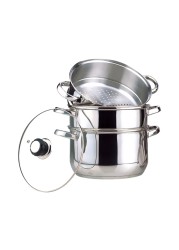 Wilson 3-Tier Stainless Steel Steamer Silver 26cm