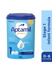 Aptamil Advance Palm Oil Free Infant Milk Formula, Stage 1, from 0 to 6 Months, 800g