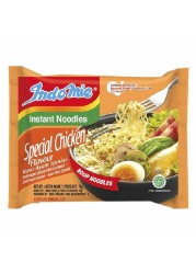 Indomie Instant Noodles Special Chicken Flavor Halal 75g Pack of 10 + Curry Cup Noodles 60g