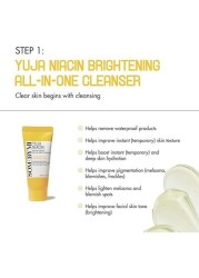 SOME BY MI Yuja Niacin Anti-Blemish Starter Kit - Includes Toner 30ml + Serum 10ml + Gel Cream 30g + Sleeping Mask 20g - For Natural Brightning of Skin - Set of 4 Travel Kit