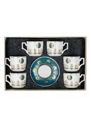 Shallow Coffee Cup Set Blue 90ml 6 PCS