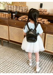 1pc Girls PU Leather Backpack Fashionable Quilted Embroidery Casual Travel Mini Backpack With Zipper Closure Ideal Gift Choice For Outdoor Shopping All Season