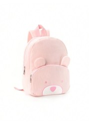 1pc Cute Cartoon Bear Embroidery Large Capacity Multifunctional Corduroy Material Children S Backpack Children S School Bag Suitable For Girls Boys Kindergarten Elementary School Outdoor Travel Holida