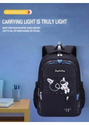 Waterproof Lightweight Backpack For Elementary School Students Grade 1 6 6 12 Years Old Astronaut Large Capacity Cute Design